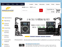 Tablet Screenshot of prodance.cz